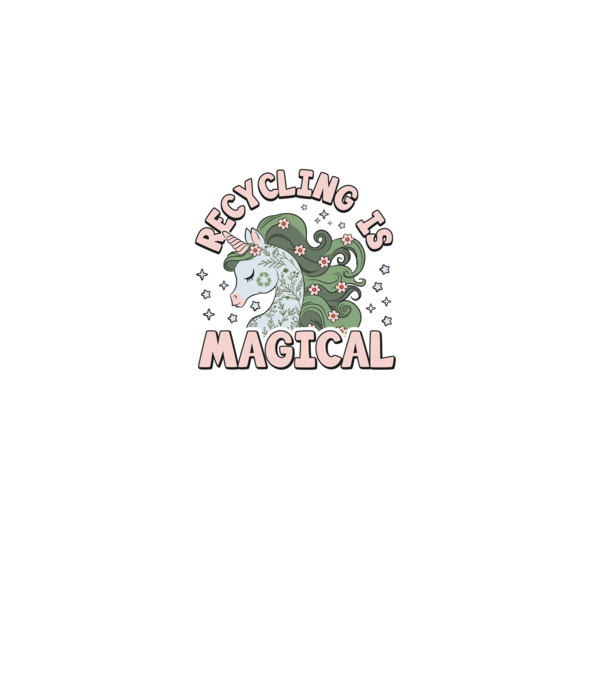 Recycling is magical model negru pe tricou