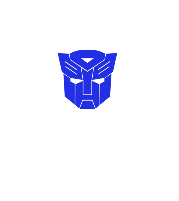 Autobot model alb pe tricou
