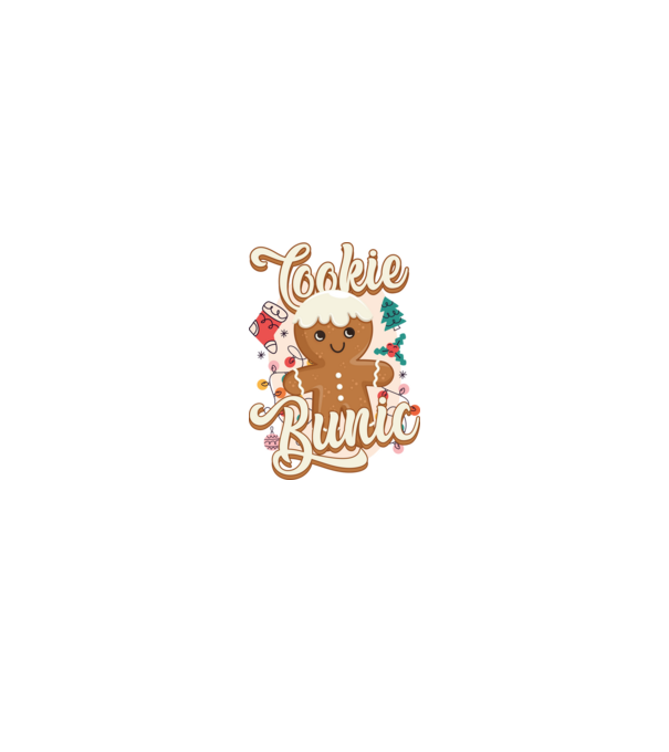 Cookie bunic model alb pe tricou