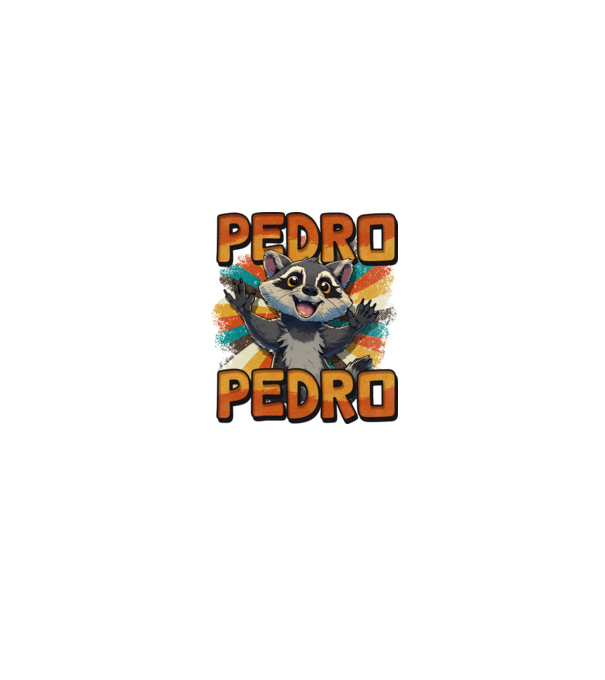Retro Pedro model negru pe tricou