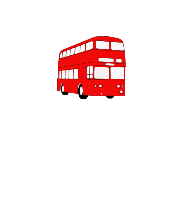 Autobuze model alb pe tricou
