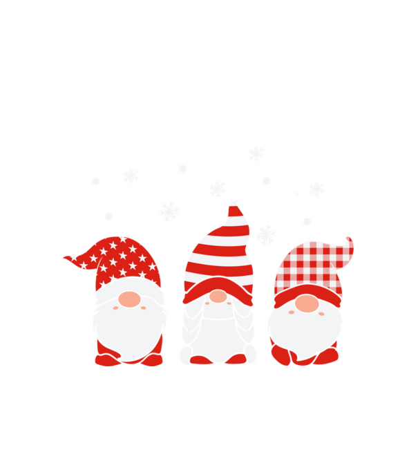 Xmas gnomes model alb pe tricou