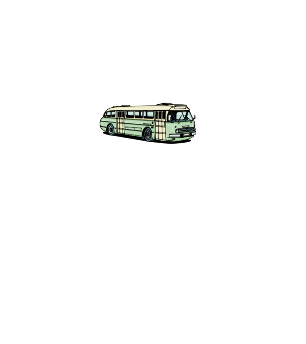 Autobuze model gri pe tricou