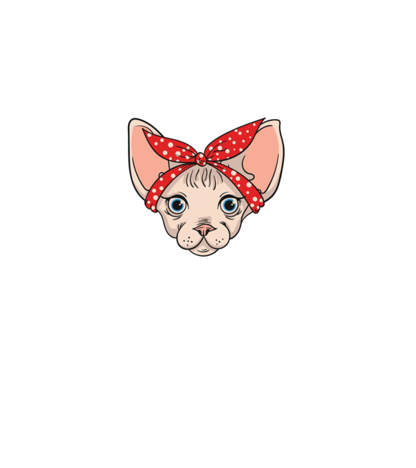 sphynx mom model negru pe tricou