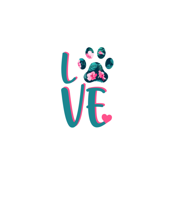 LOVE CÂINI model alb pe tricou