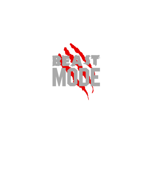 Beast mode model albastru închis pe tricou