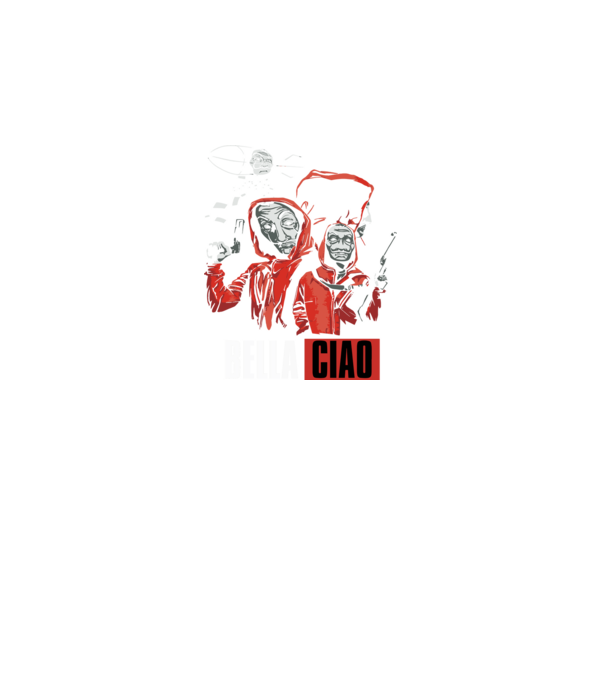 bella ciao money heist model negru pe tricou