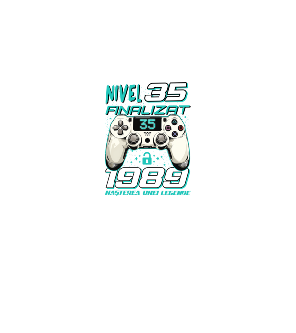 Nivel finalizat 35 1990 model negru pe tricou