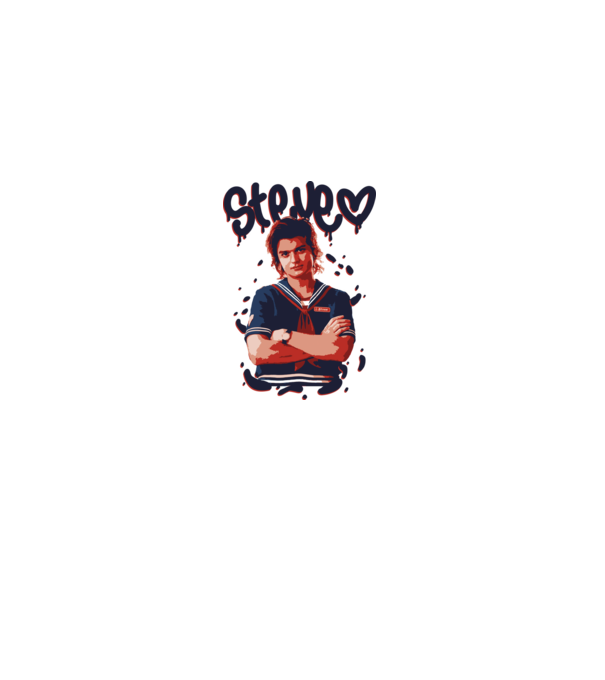 steve stranger things model gri pe tricou