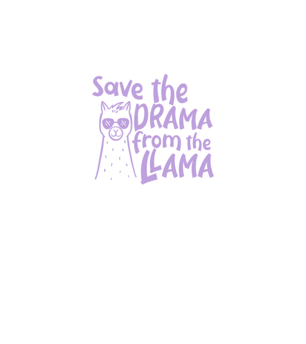 Save the drama from the llama model negru pe tricou