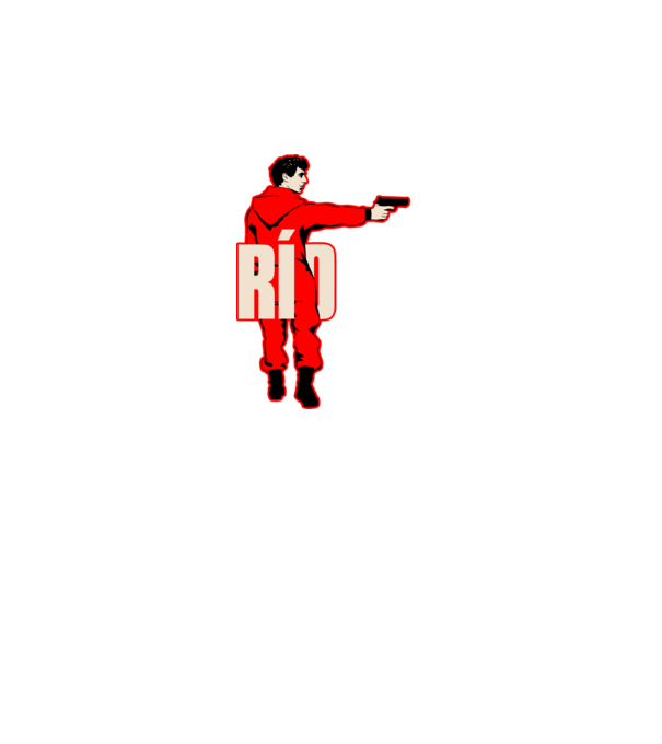 rio la casa de papel model negru pe tricou