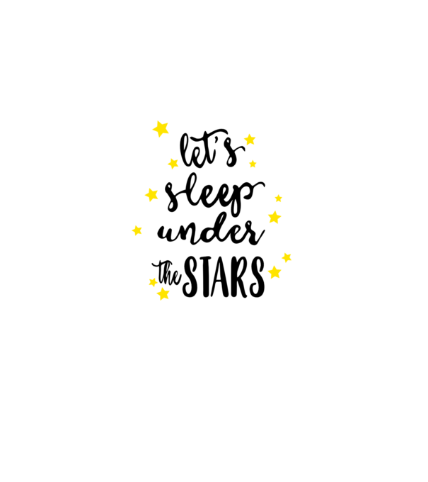 Lets sleep under the stars model alb pe tricou