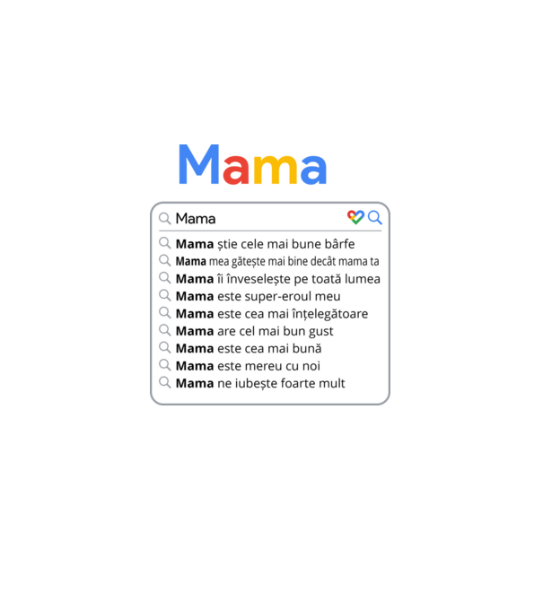 căutare Google Mama model negru pe tricou