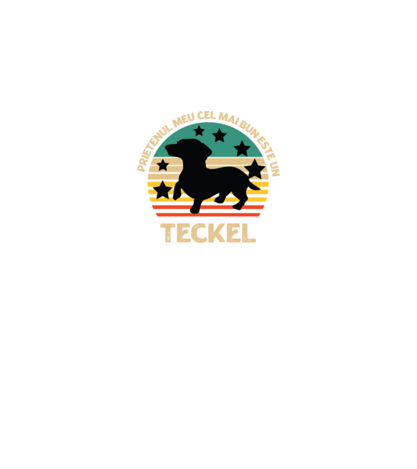 Prietenul meu cel mai bun este un teckel model negru pe tricou