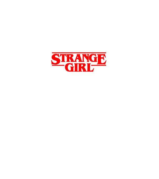 strange girl model negru pe tricou