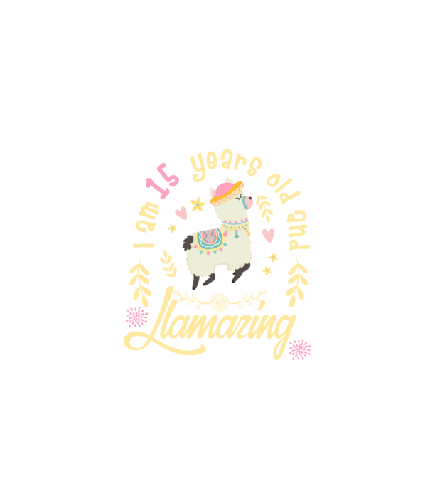 Birthday Llamazing 15 years old model negru pe tricou