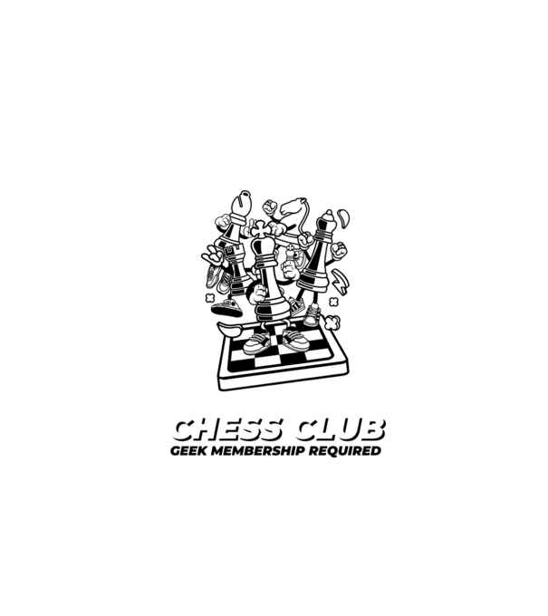 chess club model gri pe tricou