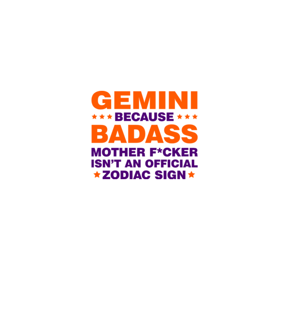 Badass zodiac GEMINI model alb pe tricou