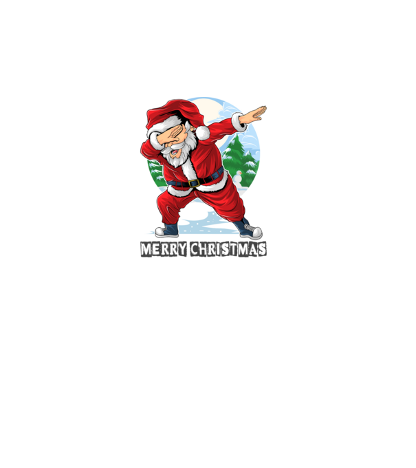 Santa merry christmas model alb pe tricou