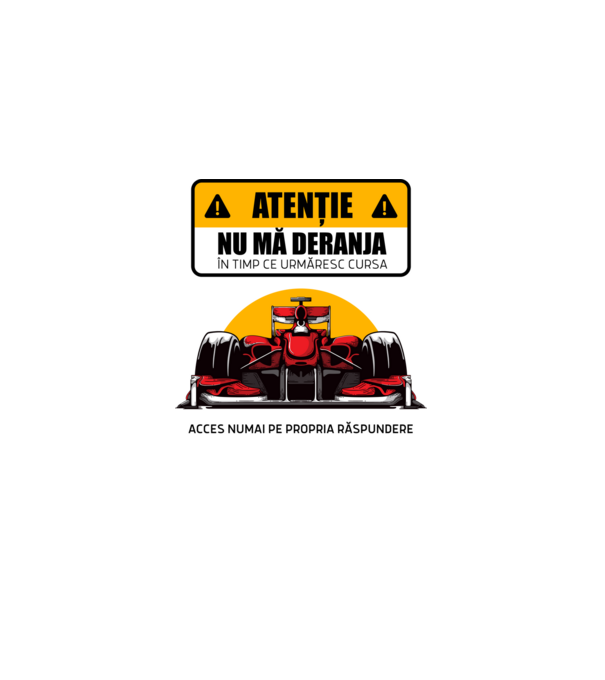 Atenție model albastru deschis pe tricou