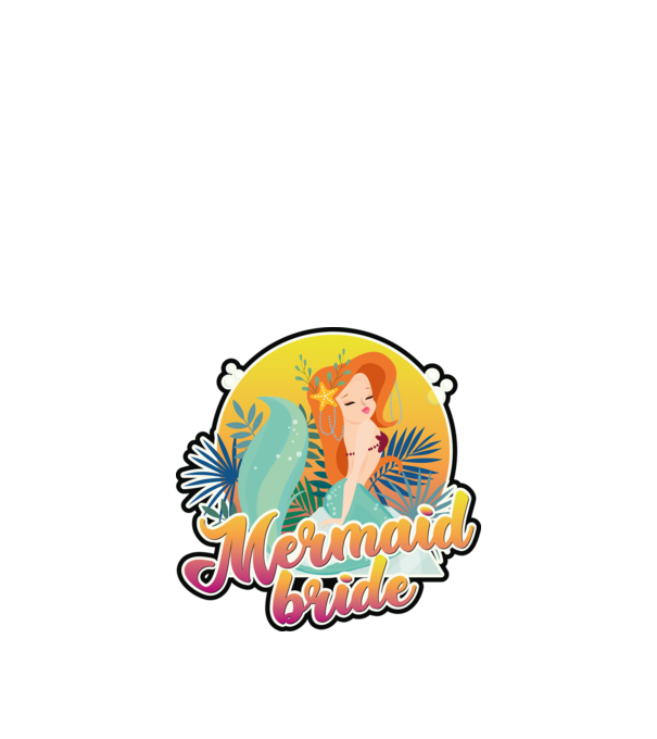 Mermaid bride hawaii model nisipiu pe tricou