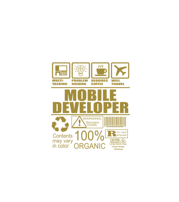 Mobile developer model negru pe tricou