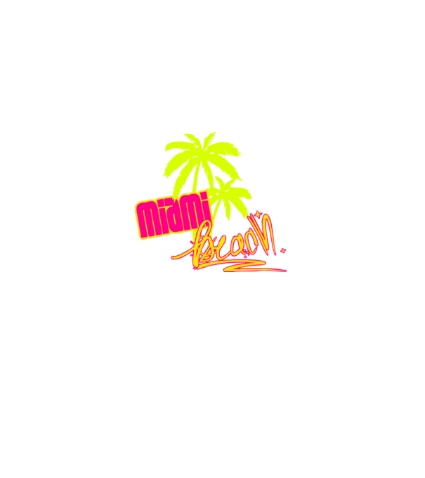 Miami beach model albastru închis pe tricou