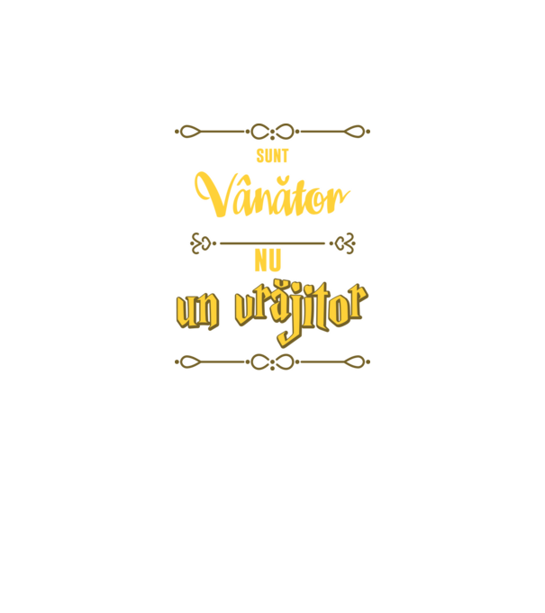 Sunt vânător, nu un magician model negru pe tricou