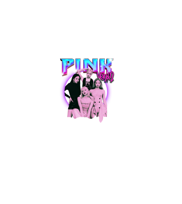 BLACKPINK pink venom model negru pe tricou