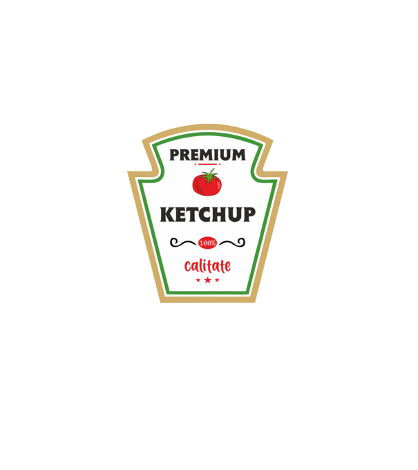 ketchup premium - calitate model roșu pe tricou