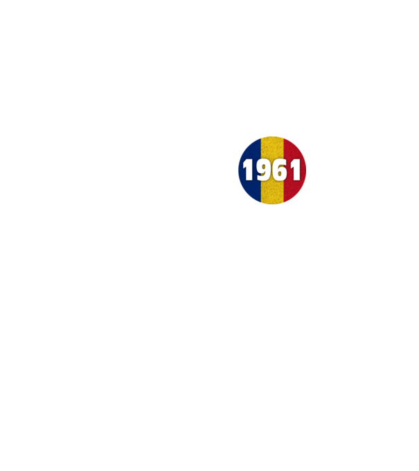 made in 1961 retro vintage model albastru jeanși pe tricou