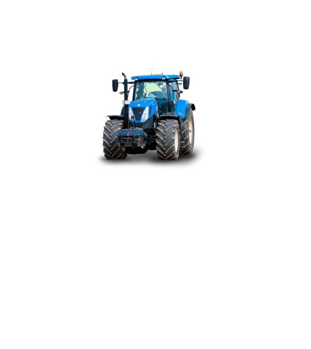 TRACTOR model alb pe tricou