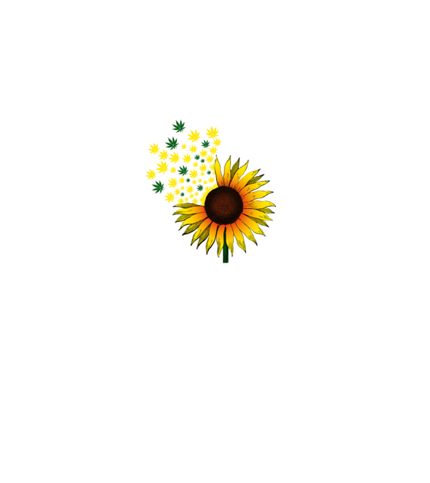 Sunflower Weed model alb pe tricou