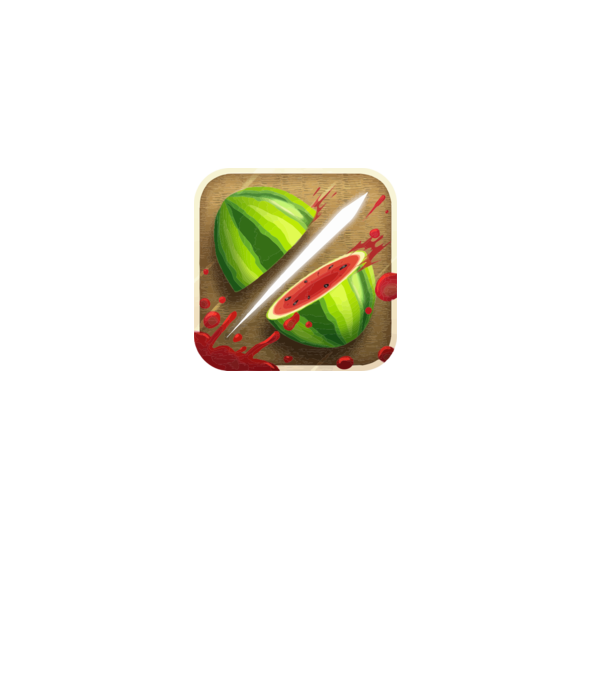 Fruit Ninja Icon model alb pe tricou