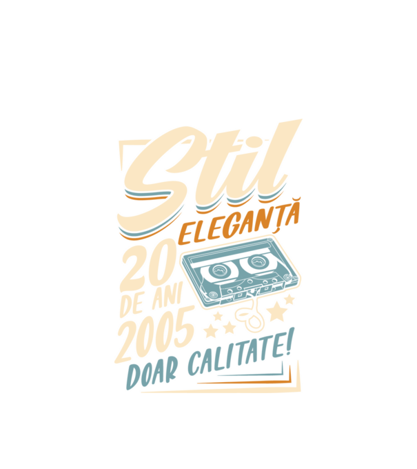 Stil eleganta 2005 model alb pe tricou