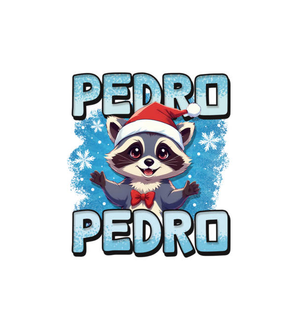 Pedro pedro retro xmas model alb pe tricou
