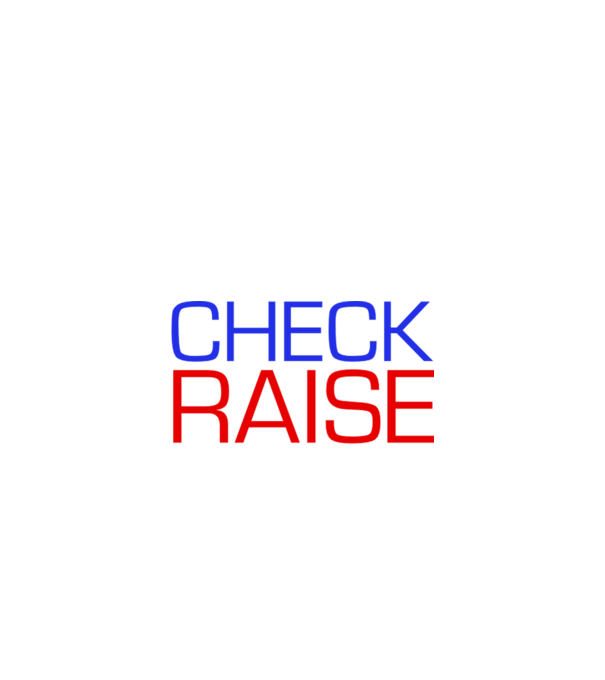 Check Raise model negru pe tricou