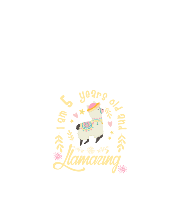 Birthday Llamazing 5 years old model negru pe tricou