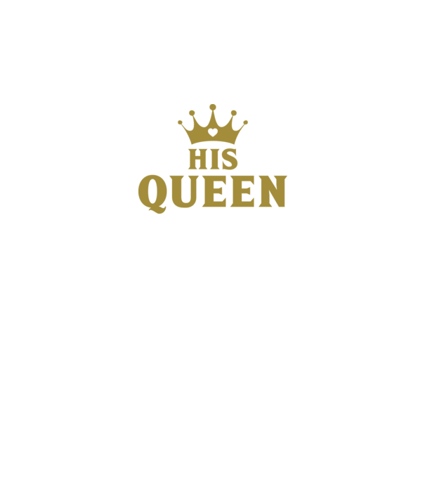His Queen model negru pe tricou