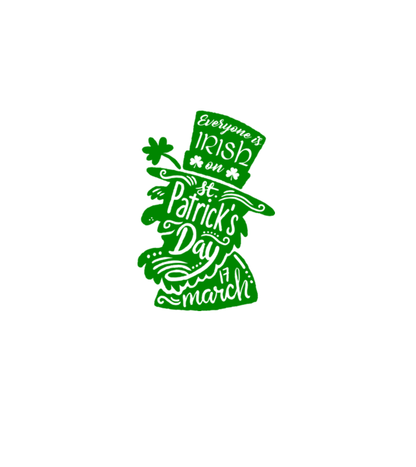Everyone is irish leprechaun model alb pe tricou