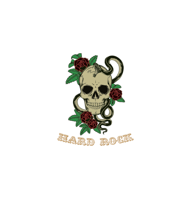 Hard Rock 1 model alb pe tricou