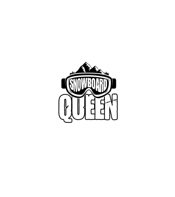 snowboard queen 01 model negru pe tricou