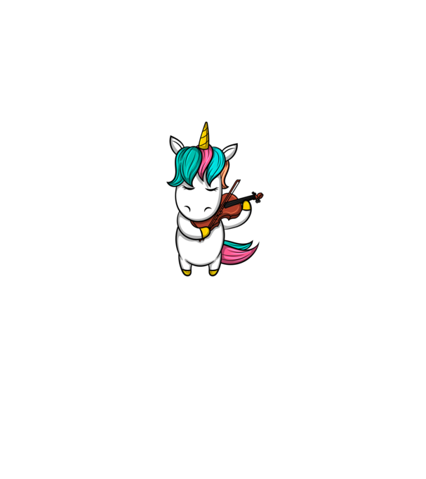 Unicorn Violin model gri pe tricou