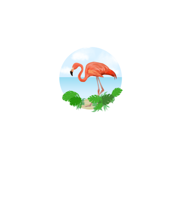 Flamingo model gri pe tricou