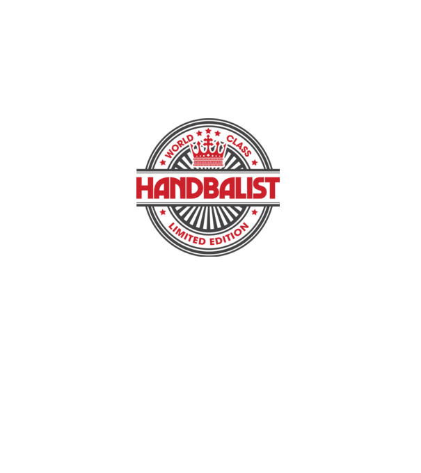 handbalist model alb pe tricou