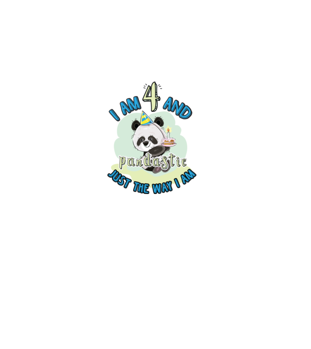 PANDASTIC 4 model alb pe tricou