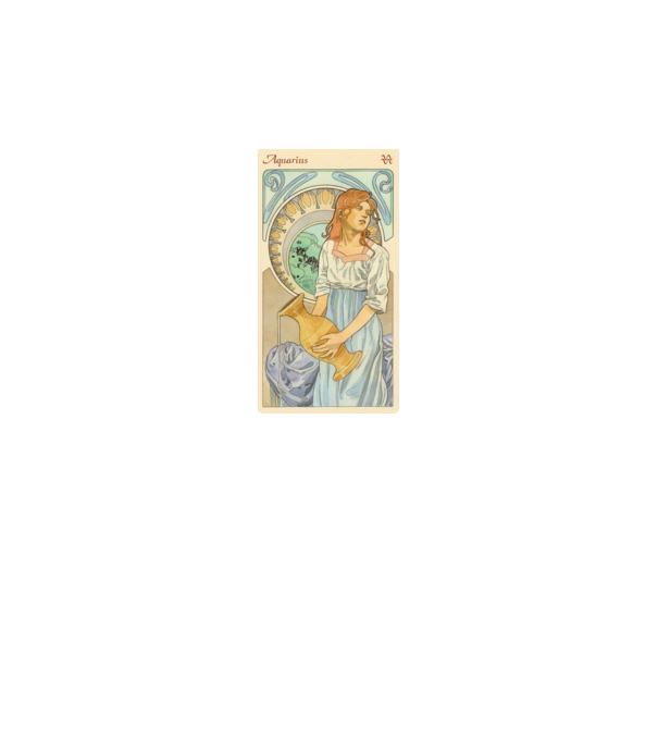 Horoscop Tarot VARSATOR model alb pe tricou