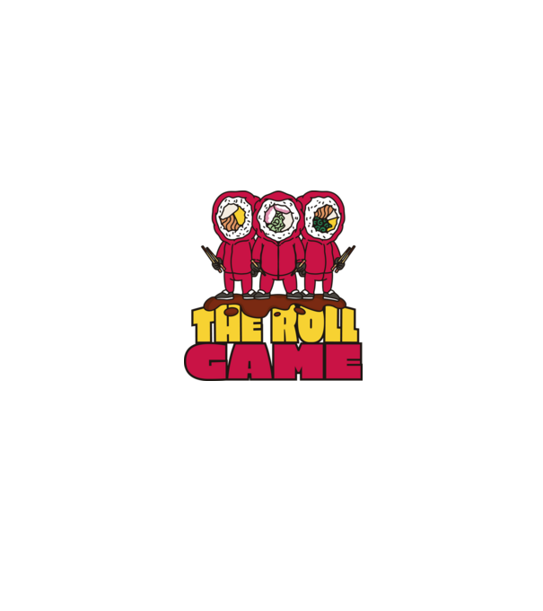 the roll game squid game model alb/roșu pe tricou