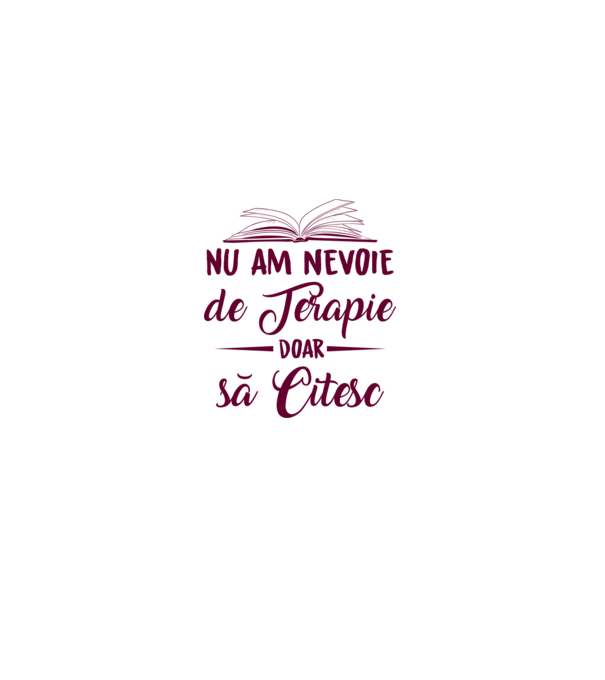 nu am nevoie de terapie, doar să citesc model alb pe tricou