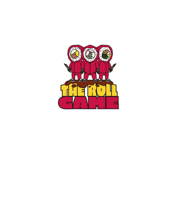 the roll game squid game model alb pe tricou
